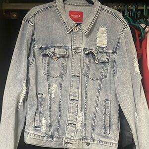 GUESS distressed denim jacket
